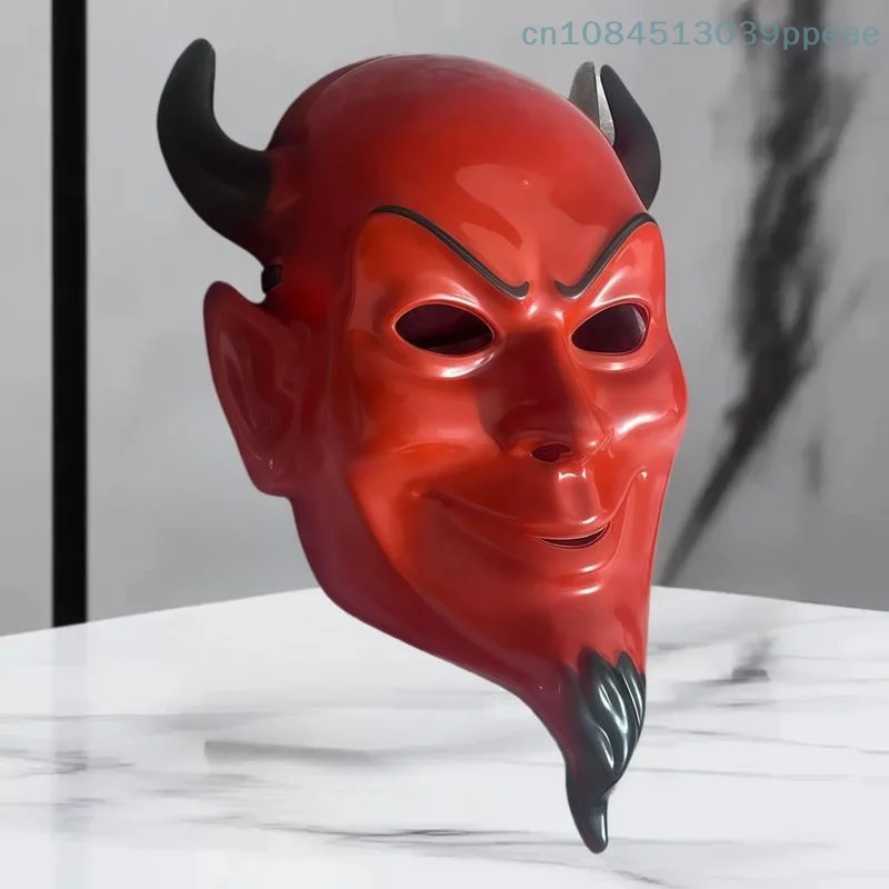 1 قطعة قناع الدراما اليابانية التقليدية البلاستيك Prajna قناع اليابانية الساموراي قناع الأحمر Tengu قناع حفلة تنكرية تأثيري الدعائم