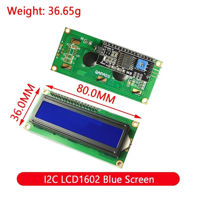 Module LCD écran bleu vert pour Arduino 0802 1602 2004 12864 caractère LCD UNO R3 Mega2560 affichage PCF8574T IIC I2C Interface