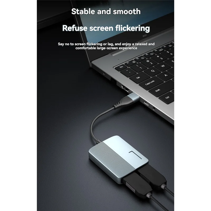 USB+ Typ-C auf Dual 1080P Dual Monitor Extend Splitter Extended Display Kompatibler Adapter für 2 Monitore