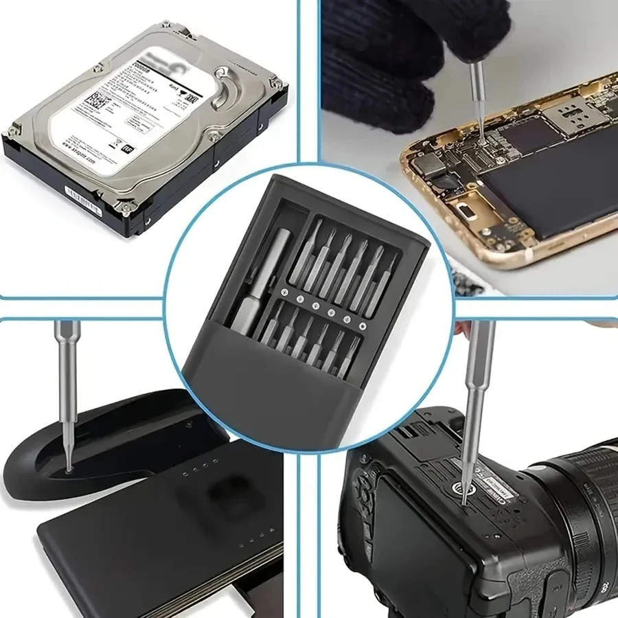 精密磁気ドライバーセット,ミニツールケース,スマートホーム,コンピューター,電話修理,24 in 1