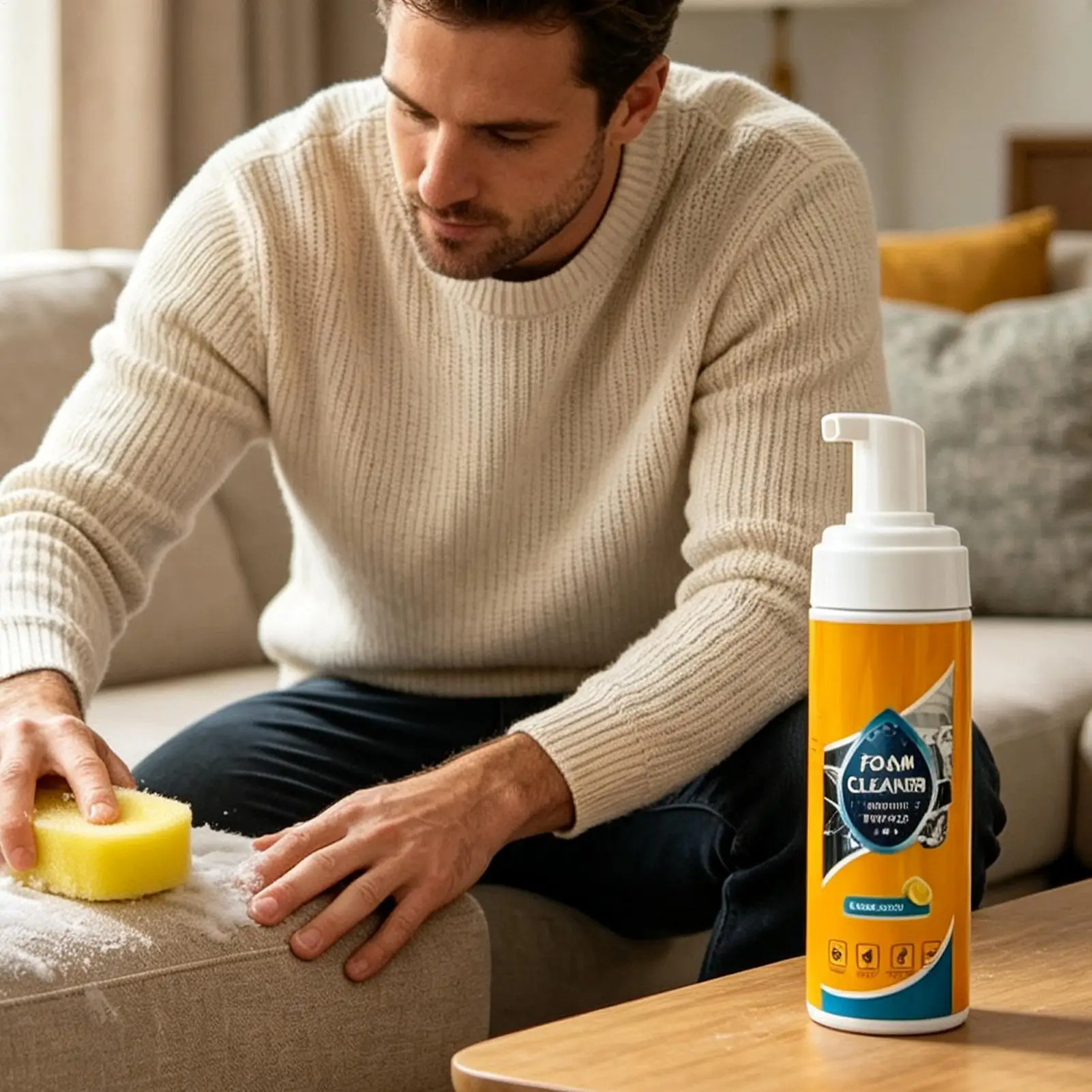 150ML 4-in-1 Multi-Enzyme Foam Cleaner Foam Cleaner All Purpose for Car Interior Leather Plastic & Fabric Car Interior Bathroom