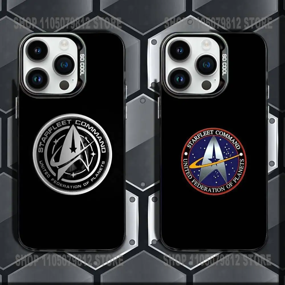 

S-Star T-Trek Phone Case For iPhone 16,15,14,13,12,11,Mini,Pro,E,MAX Black Candy Matte Shockproof Cover