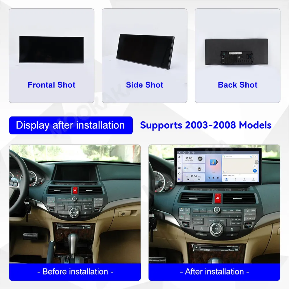 

15.8 inch Screen 12+256GB Android 15.0 Car Radio Navigation For Honda Accord 7th 2003 2004 2005 2006 2007 Stereo Multimedia Unit