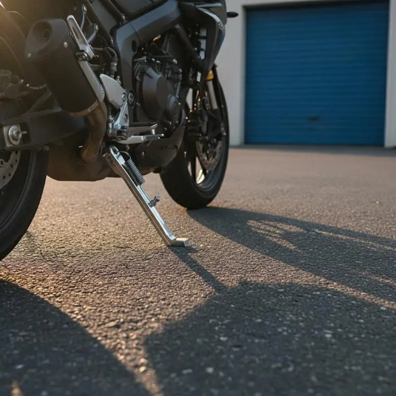 CNC Aluminum Alloy Motorcycle Side Stand Rust Proof Long Lasting Spring For Motorbike Parking Replacement Daily Maintenance