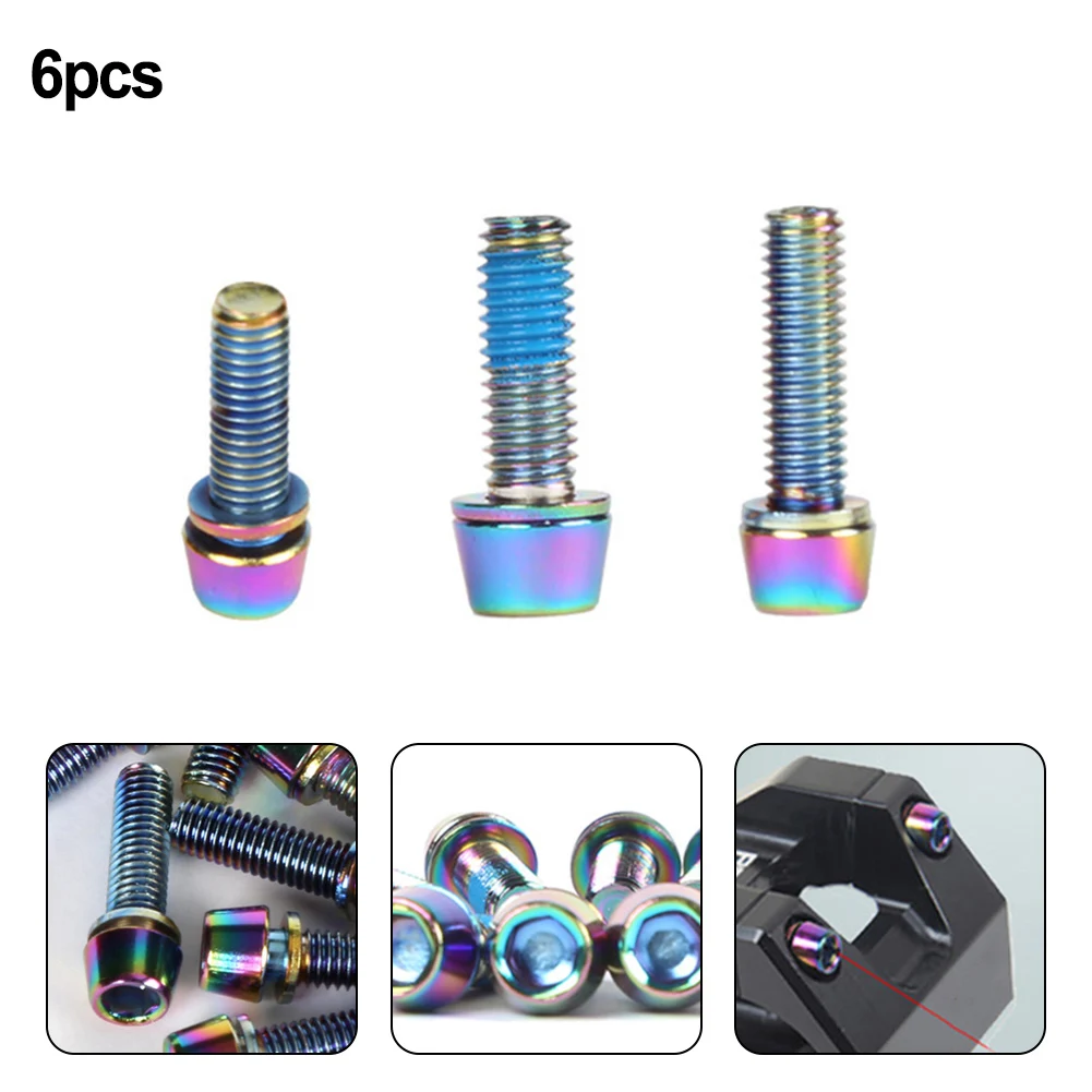 

Screws Bicycle Screw Replacement Screw Stem Bicycle Screws Bike Accessories Bolts Durable Handlebar M5/M6x18mm