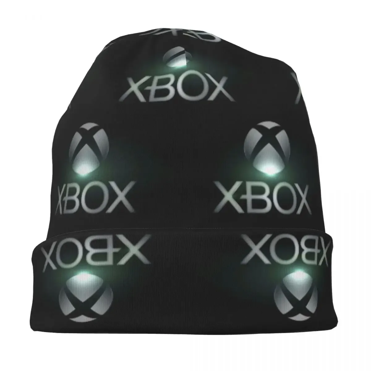 قبعة محبوكة دافئة بشعار Xbox باللون الأخضر، قبعة بونيه عصرية للخريف والشتاء، قبعات بيني خارجية للجنسين والكبار