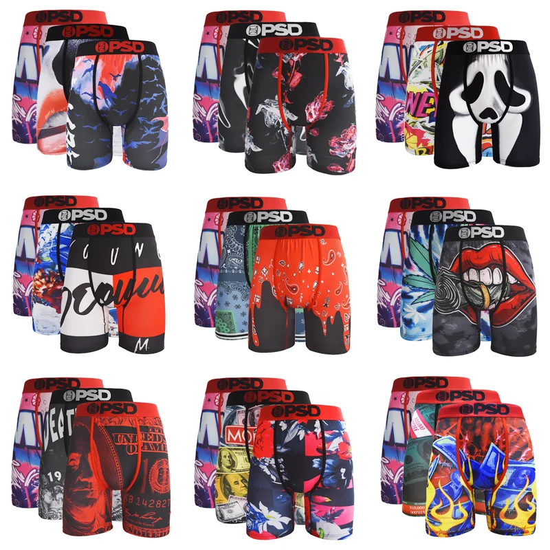 

3pcs Men's Boxer Briefs Polyester Sports S-XXL - Breathable, Quick-Dry, Elastic Waist. Ideal for Running, Gym. Stylish Design