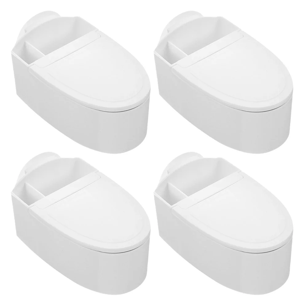 

4 Pcs Toilet Ashtray Bathroom Indoor Creative Decor Ashtrays for Home Stainless Steel