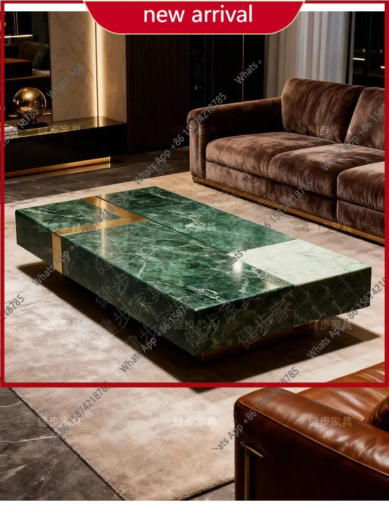 

Итальянский минималистичный журнальный столик из натурального мрамора X-образной формы, прямоугольный, класса люкс, подвесной, для виллы