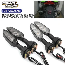 Luz LED de intermitente para KAWASAKI VERSYS 250 300 650 1000 NINJA 125 250 ER6N KLR 650 ZH2 ZRX 1200R luz LED intermitente para motocicleta