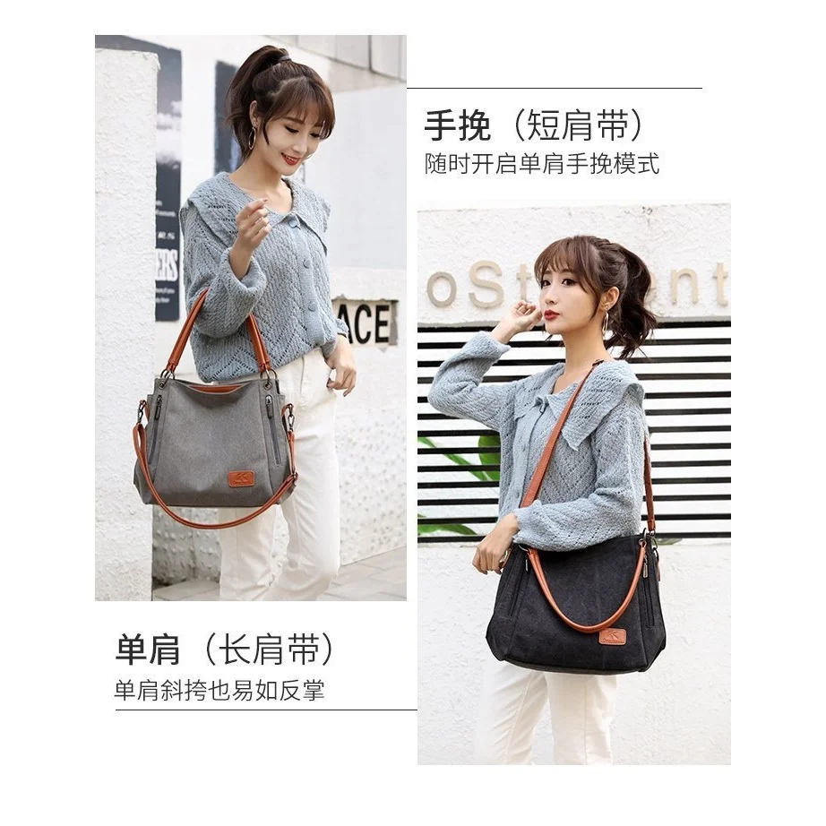 

Handbag Women Shoulder Tote Bag Women Crossbody Bag High Quality Vintage 2025 New Fashion Canvas Bags Large Capacity University