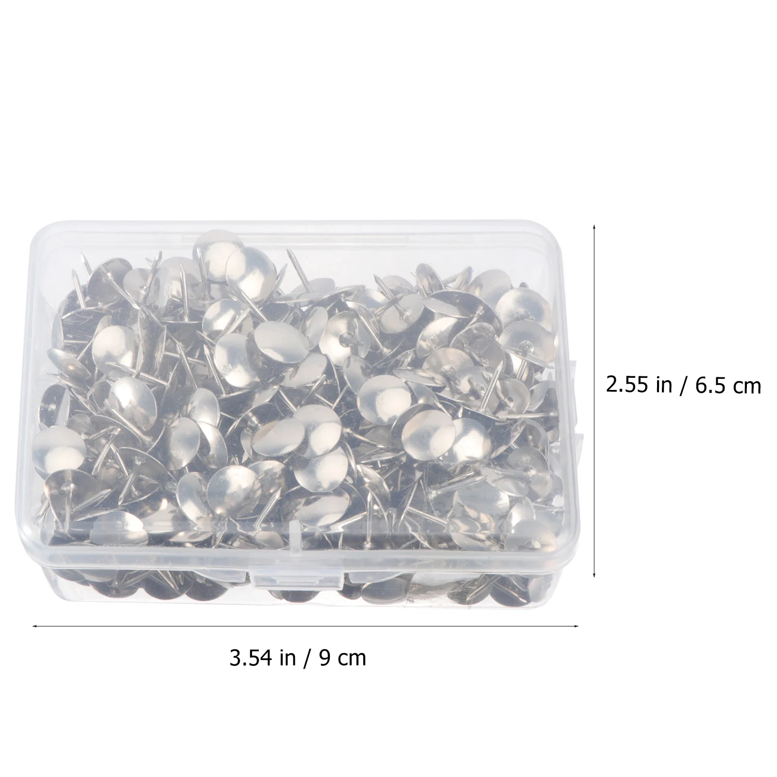 500 шт., кнопки для большого пальца, круглая головка, никелированная карта, канцелярская кнопка для пробковой доски, железная канцелярская кнопка, булавка для ногтей