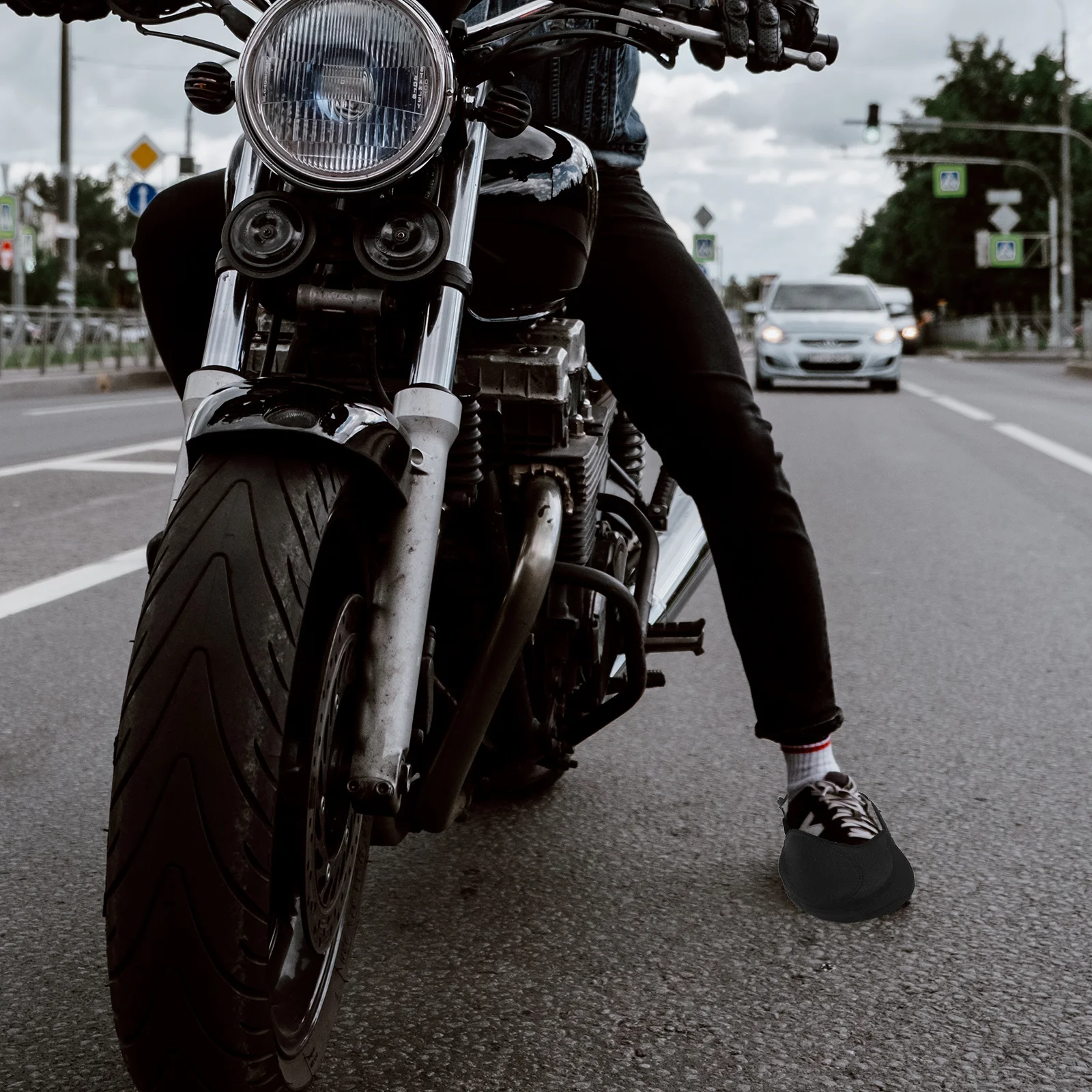 وسادة أحذية الدراجات النارية، غطاء حذاء لعتاد التحول، خفيف الوزن وغير قابل للانزلاق ومقاوم للماء لملحقات الدراجات النارية