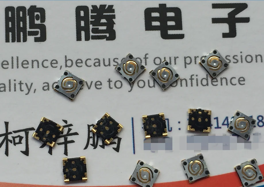 

10PCS/lot Original French KMX213G miniature tact switch 4*4*0.6 thin film button patch 4 feet