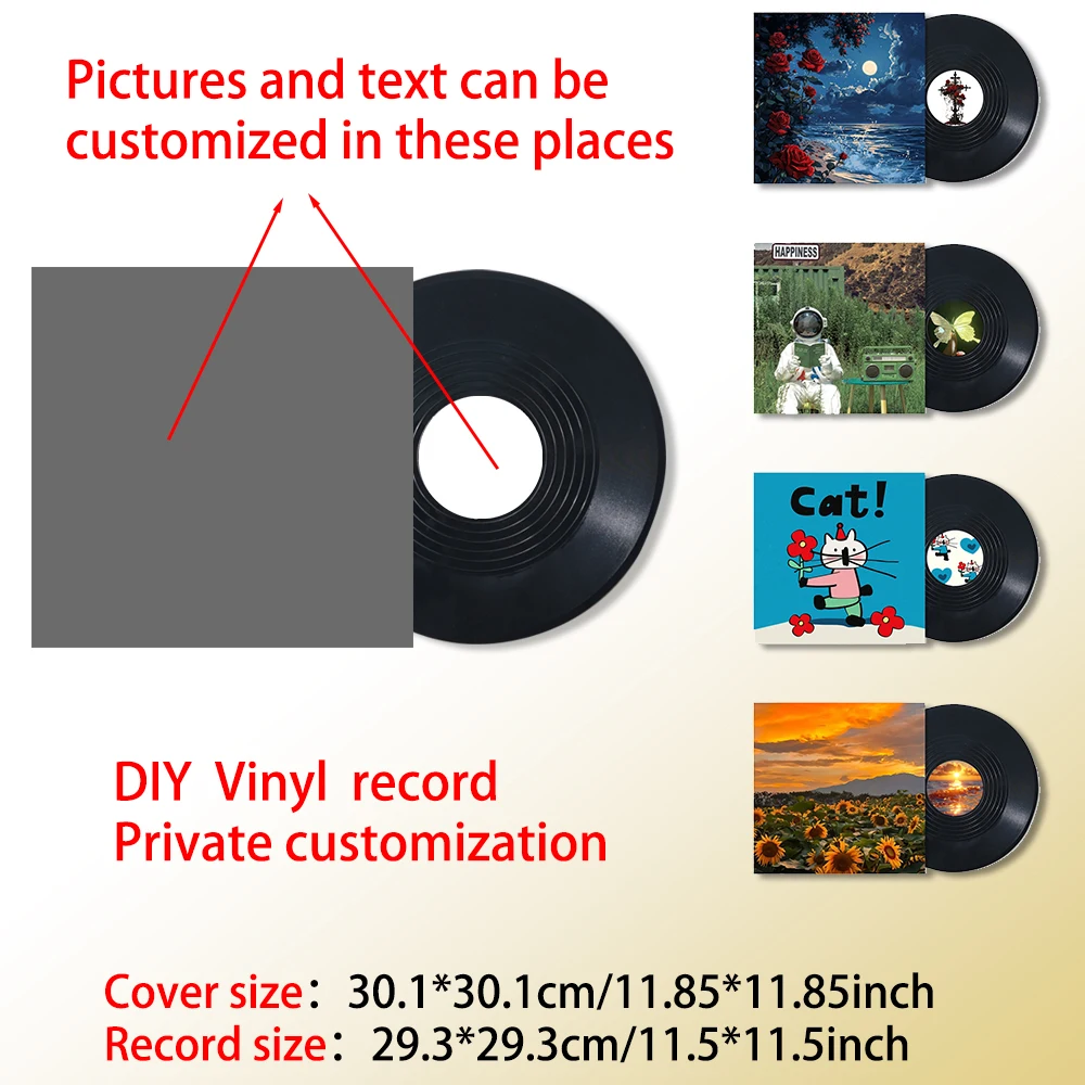 DIY vinilo antiguo simulación registro álbum sobre personalizado habitación sala de estar dormitorio Bar decoración de pared ornamento regalo de cumpleaños
