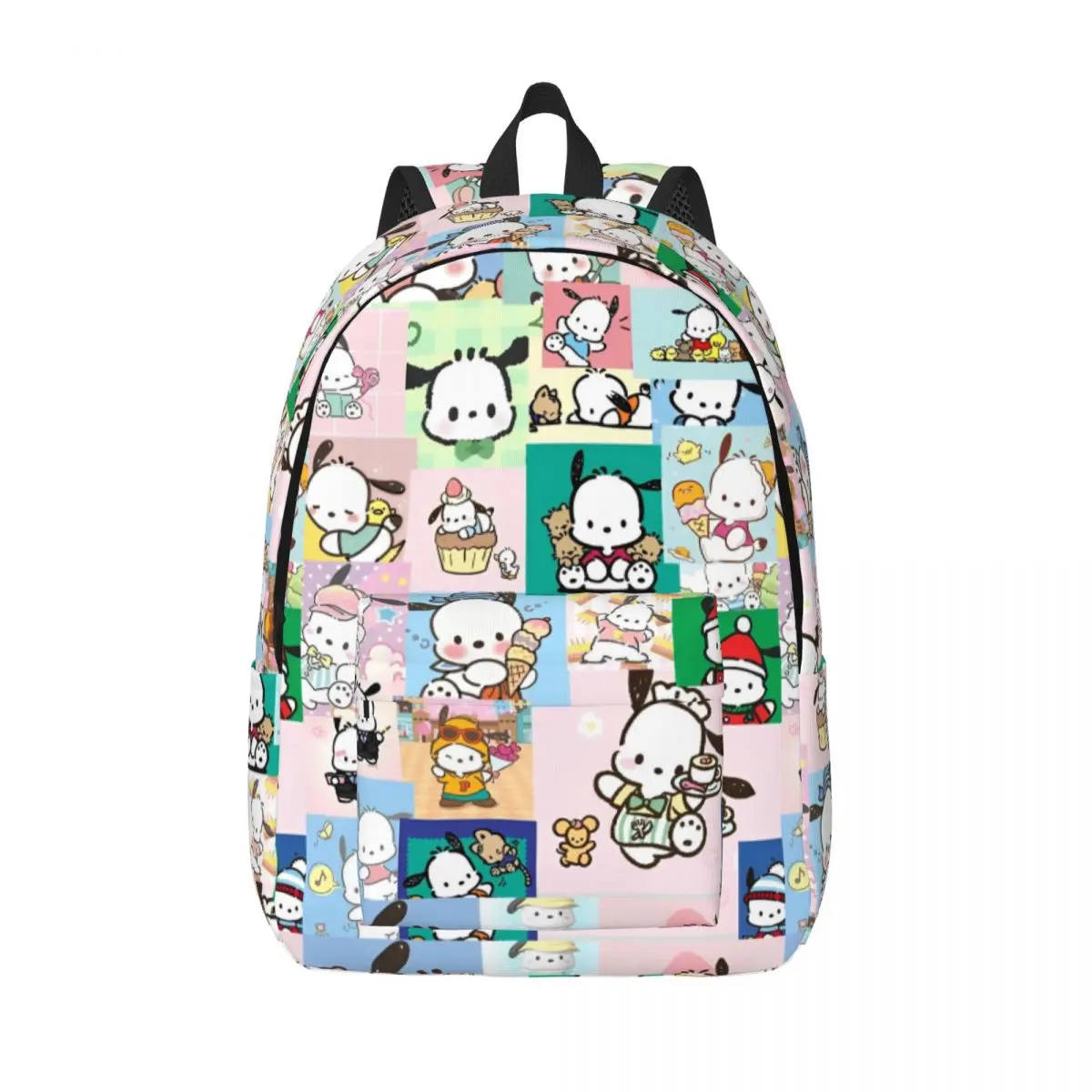 Kawaii Pochacco Anime Y2k Backpack Cartoon Animal Travel Backpacks Youth Aesthetic High School Bags Design Print Rucksack