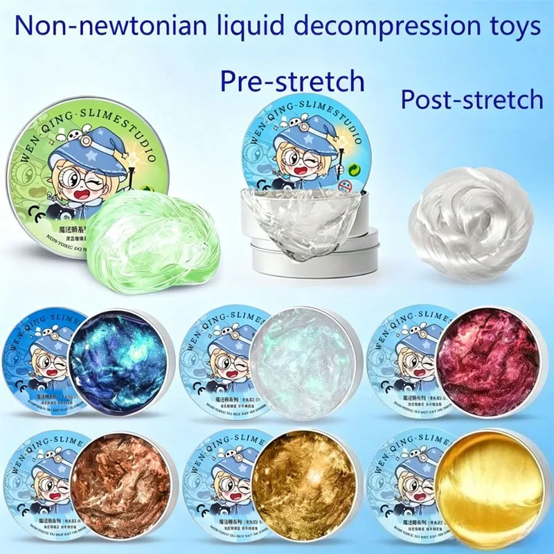 Lab Putty Crystal Clear Glass (1 Pack) Best Thinking Smart Crazy Stress Putty with Tin, Sensory & Bouncing Toy Children Gifts