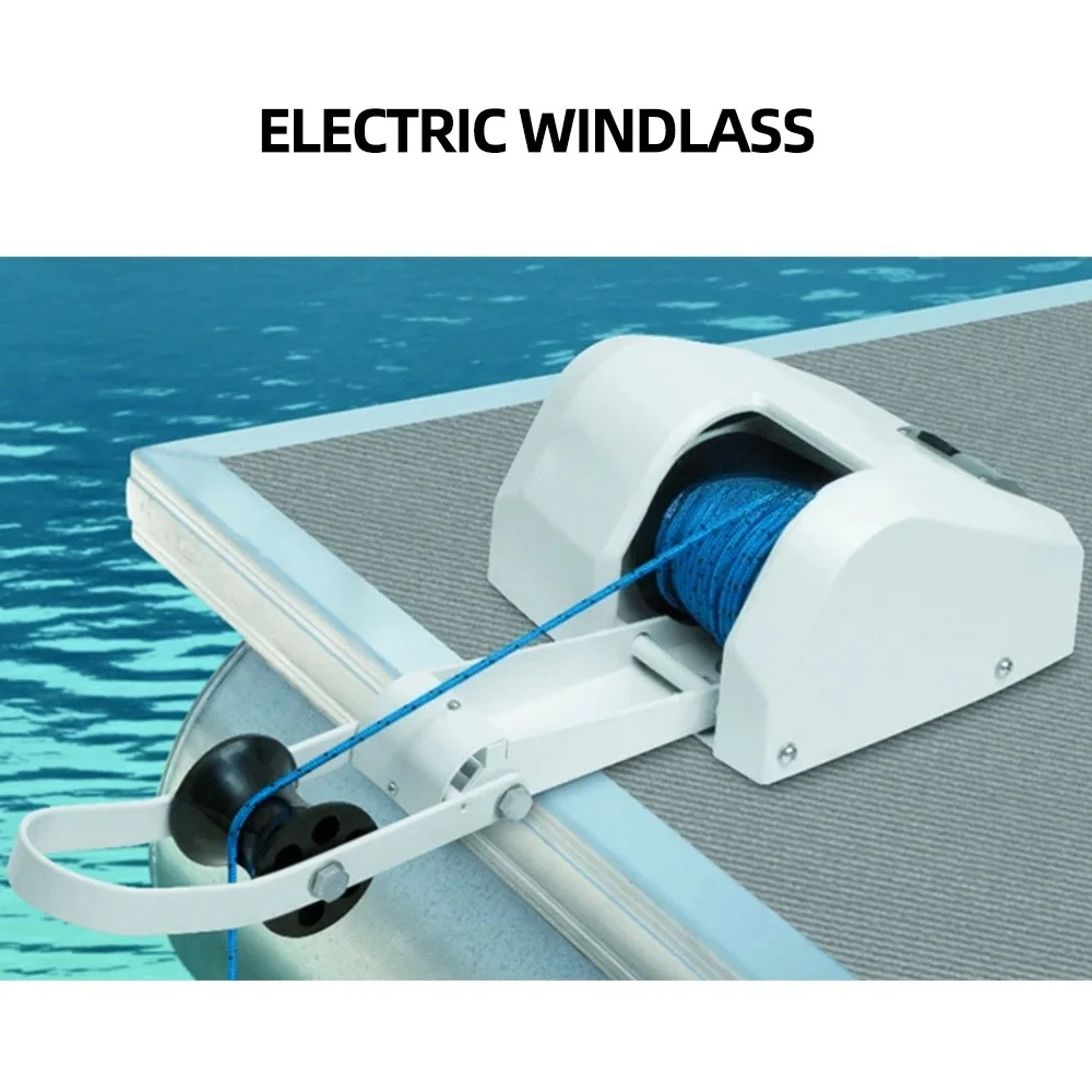For 13.6kg Saltwater Marine Boat Yacht Pontoon Sail Heavy Duty 12V Electric Anchor Winch with Remote Control