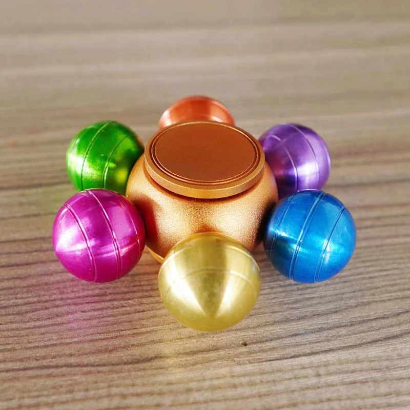 Spinner de Metal antiestrés para adultos y niños, juguete antiansiedad, descompresión, giroscopio arcoíris para la yema del dedo