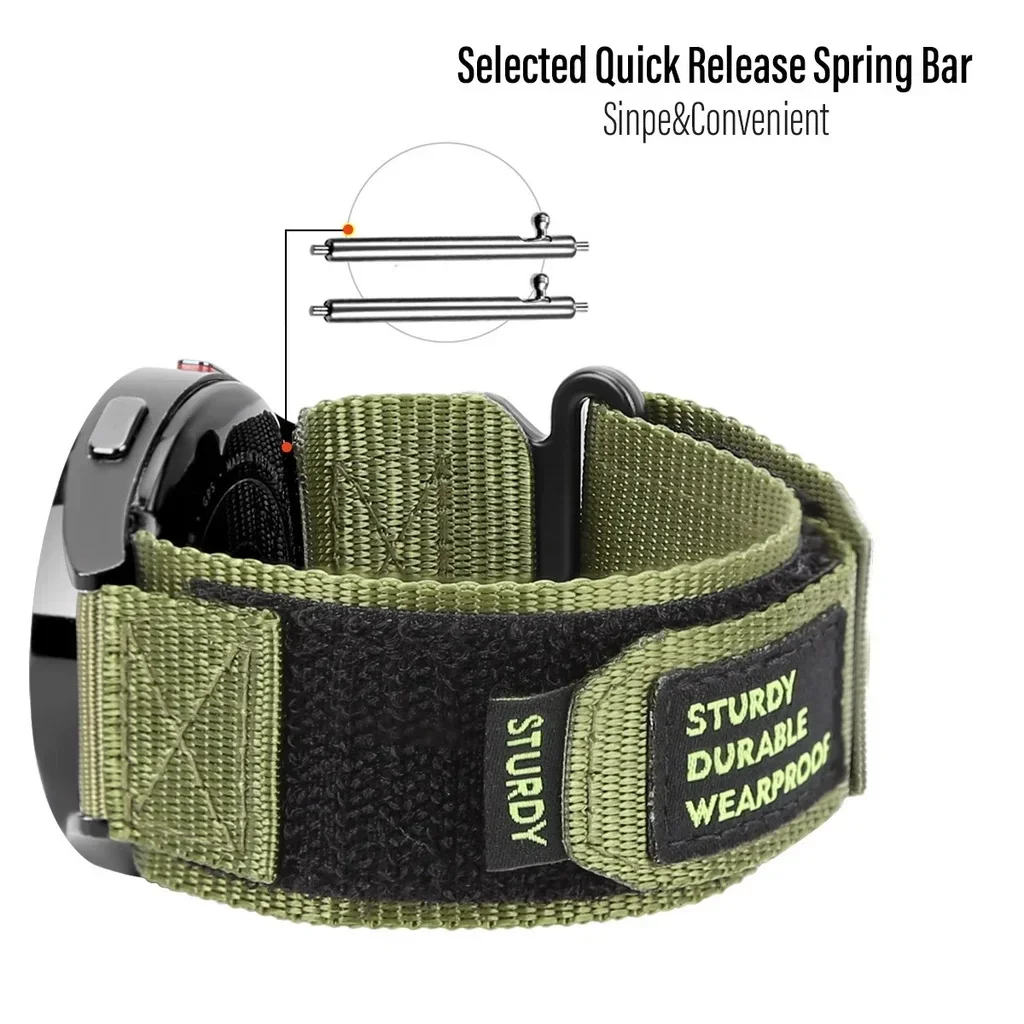 Gelang jam nilon olahraga untuk Garmin Tactix 7Pro Fenix 7X 6X 7 5 6 Pro 5X Plus 3 3HR gelang untuk Garmin gelang Loop tali 26mm 22mm