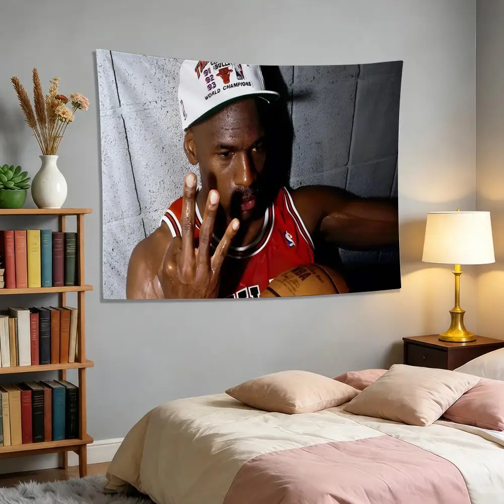 M-Michael Jordan Tapestry Banner For College Dorm Bedroom Outdoor Living Room Wall Art Decor Party