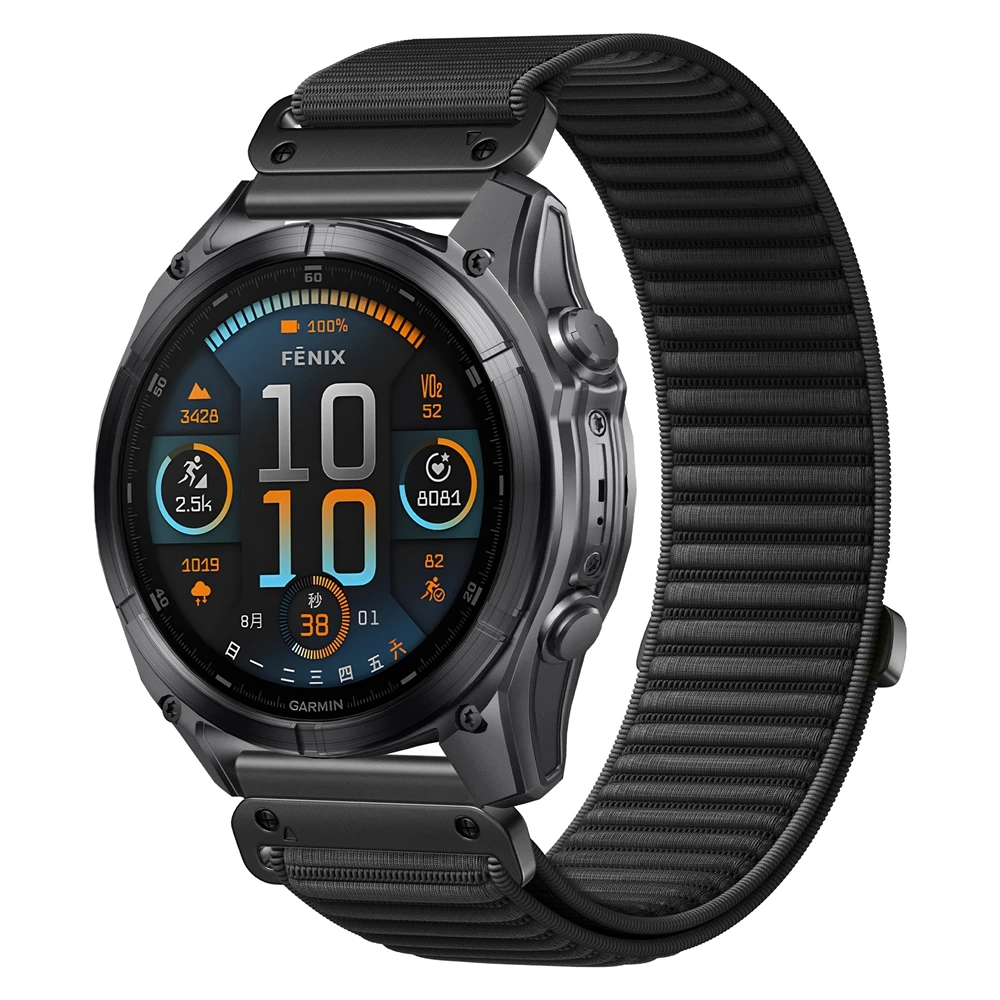 QuickFit 22 مللي متر 26 مللي متر Fenix 8 حزام (استيك) ساعة ل Garmin Fenix E 8 47 مللي متر 51 مللي متر 7 7X 6 6X/Epix Pro/Enduro 3 الرياضة النايلون حزام سوار