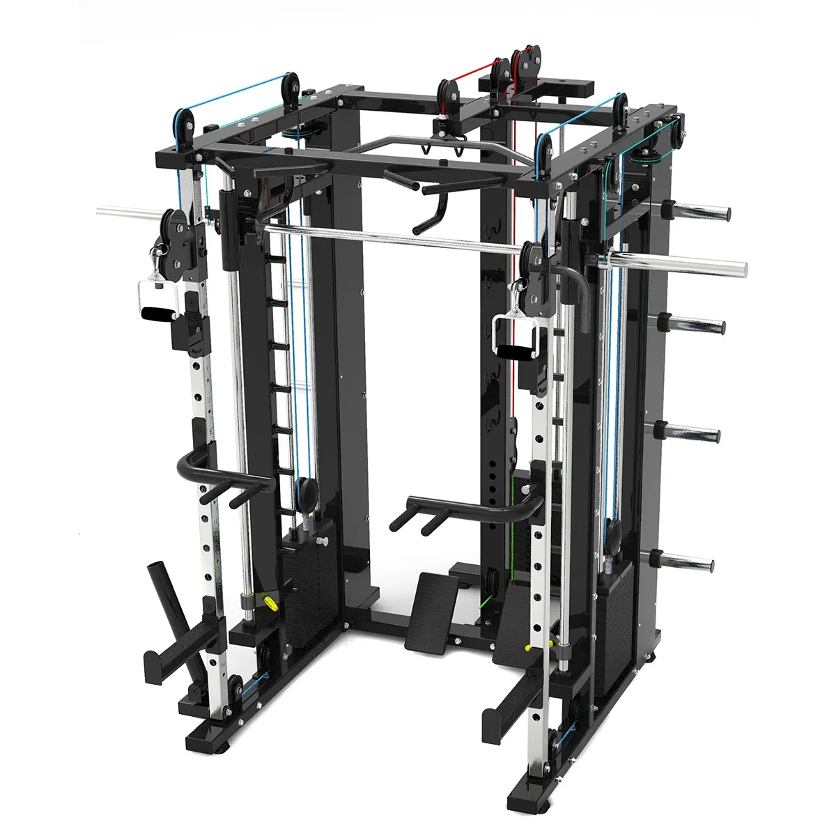 5 em 1 equipamento de ginástica multi estação agachamento rack cross over trainer machine smith machine