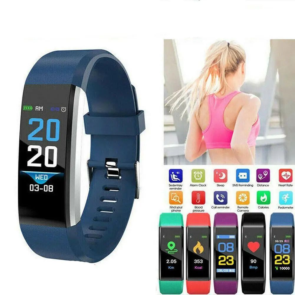 ID115Plus Fitness Watch for Men Women Smart Watch 2025 Heart Rate Monitor Step Counting Calorie Burning Call Reminder