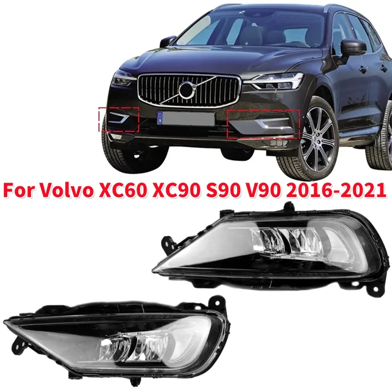 

1/2Pcs Car LED Front Bumper Fog Light for Volvo XC60 XC90 S90 V90 2016-2021