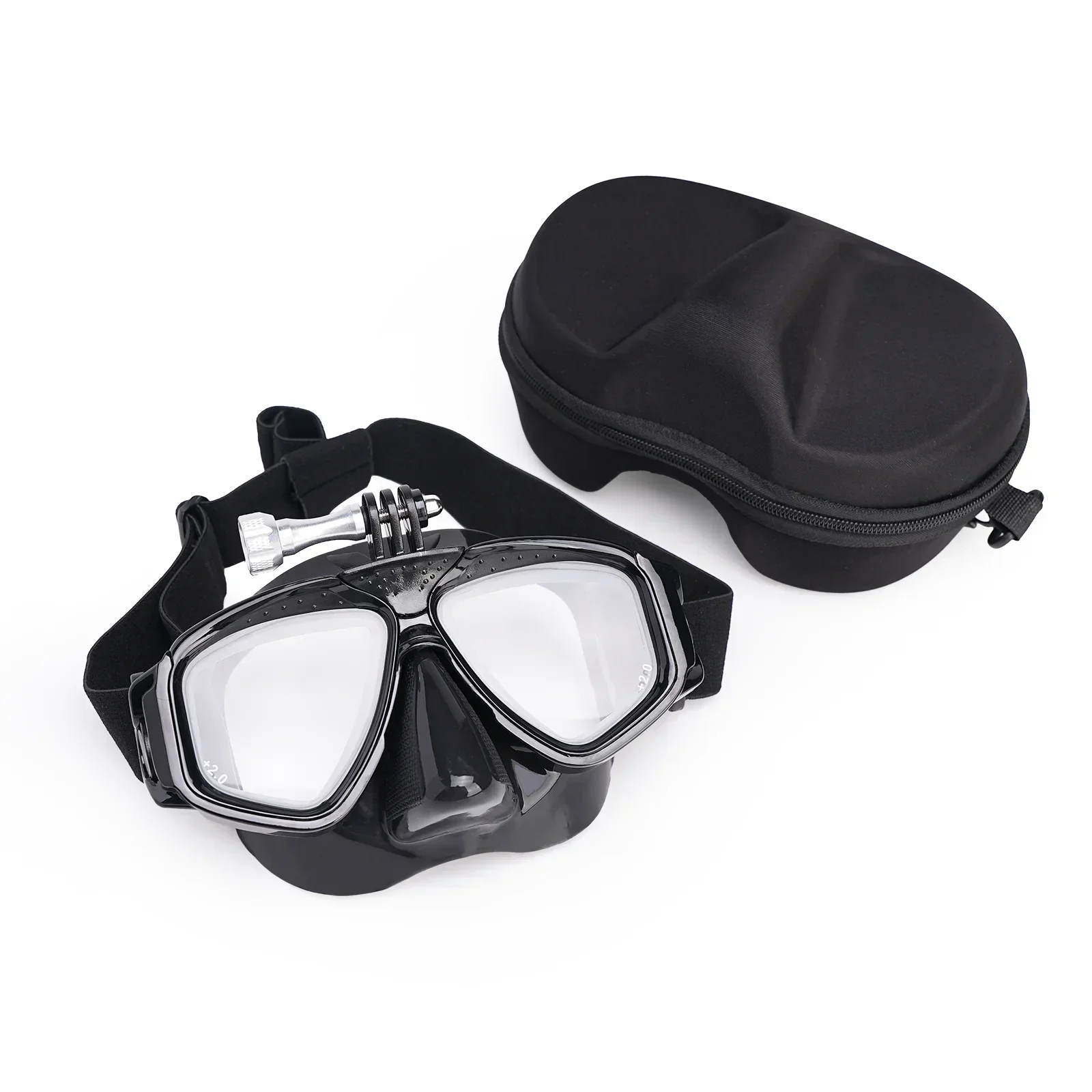 RX optische verziend duikmaskers op sterkte met lenzen van gehard glas, leesverziendheidsuitrusting voor volwassenen, +2.0 tot +5.0