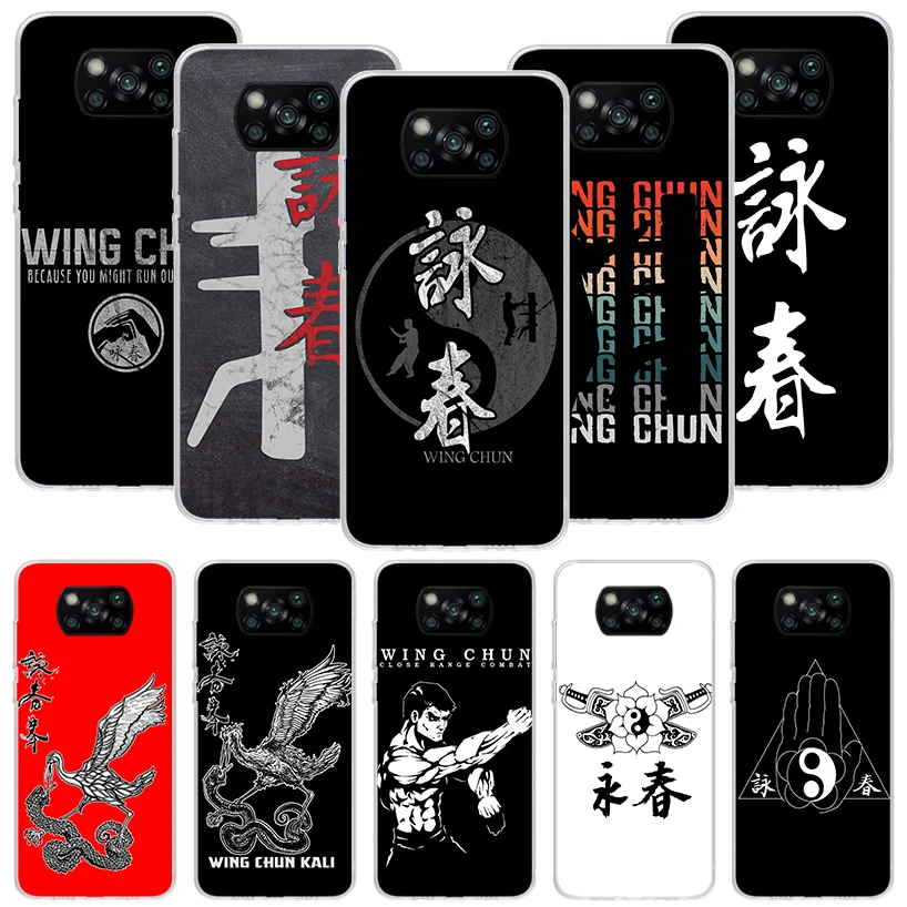 Wing Chun Kung Fu Phone Case For Xiaomi Poco X5 X4 X3 Nfc X6 F5 Pro F4 Gt F3 F2 F1 M5 M5S M4 M3 5G Shell Coque