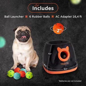 Automatic Ball Launcher for Dog, Indoor or Outdoor Thrower Fetch Toy, Adjustable Range (Ball Launcher), Ball Launcher 3