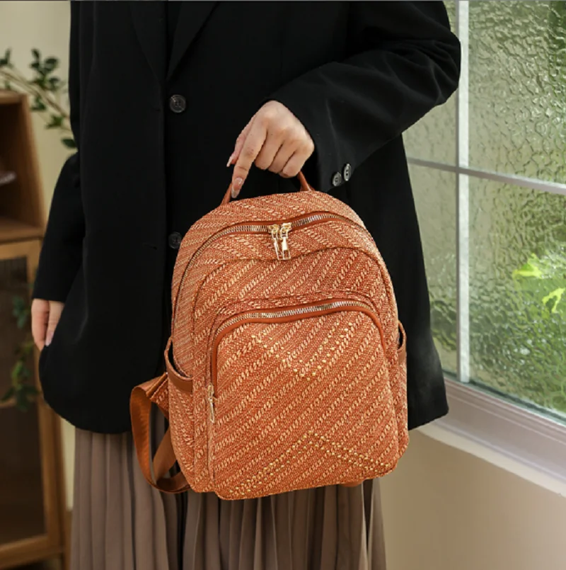 Wholesale New Arrivals Fashion Large Capacity Double Shoulder Bags Women High Quality Oxford School Bag Casual Travel Backpack