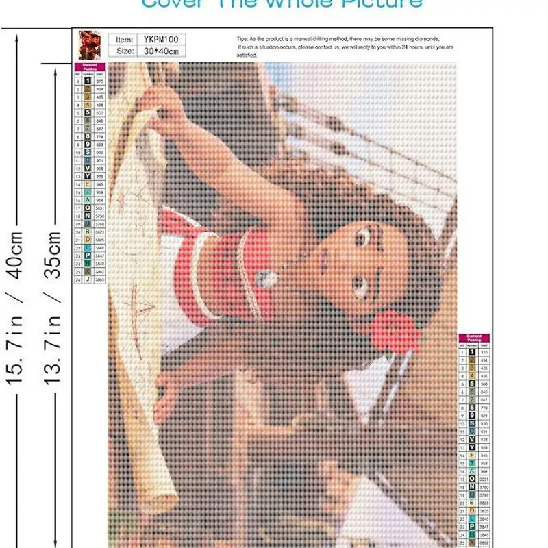 قطعة واحدة من مجموعة طلاء الماس ديزني موانا 5D، مجموعة فنية كاملة لشخصية فيلم الرسوم المتحركة DIY، لوحة ماسية كريستالية كبيرة لـ