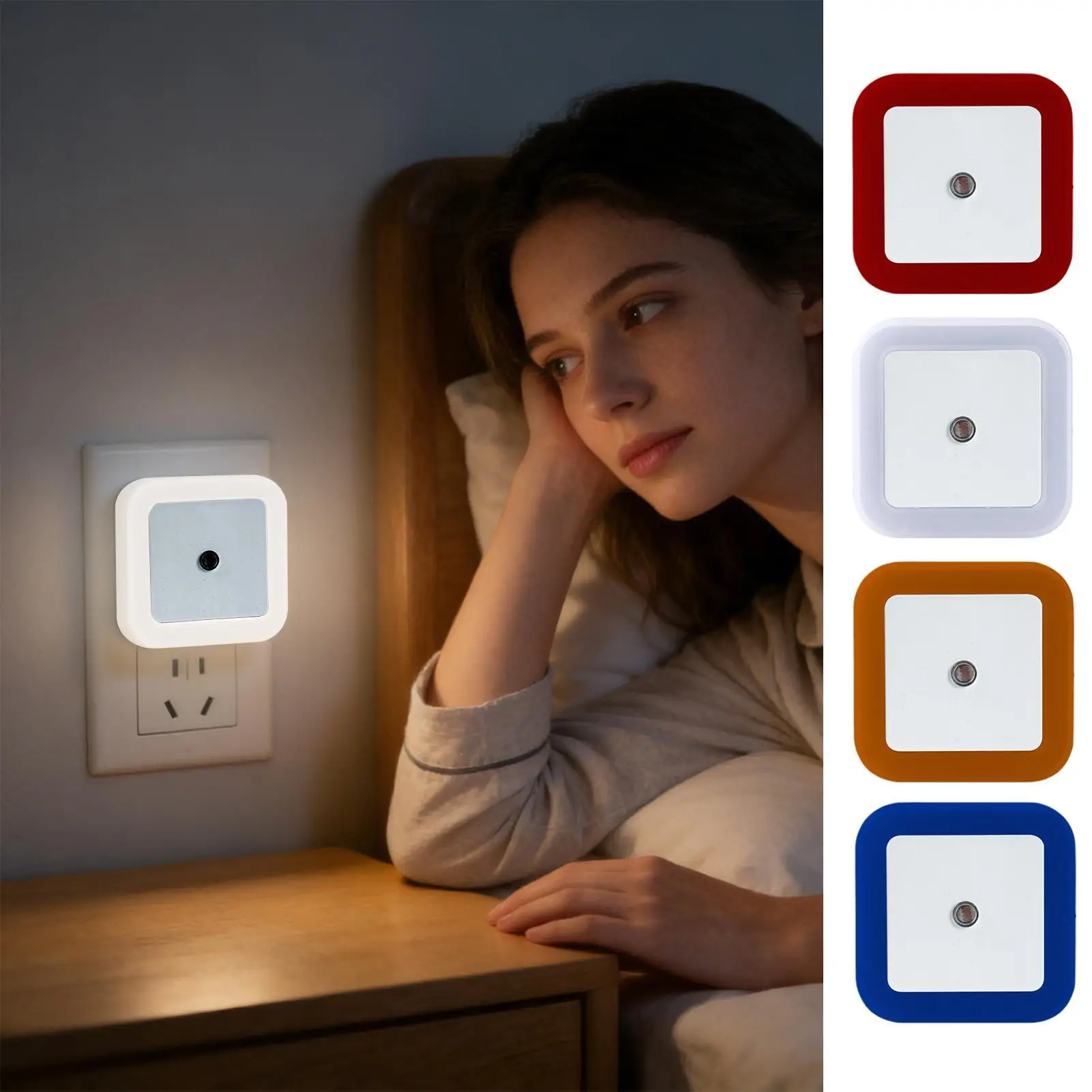 

Night Lights Plug Into Wall Dusk To Dawn Sensor Nightlight Night Light Plug In for Adults Kids Bedroom Bathroom Hallway Entryway