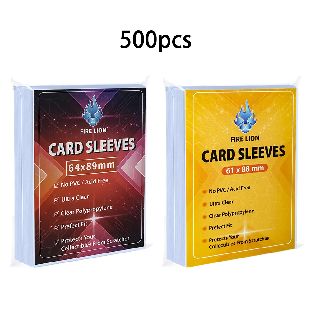 61x88mm/64x89mm Premium Clear Card Protectors Sleeves For Card Game, Top Loader Fit For Magic/YGO/PKM/MTG Cards