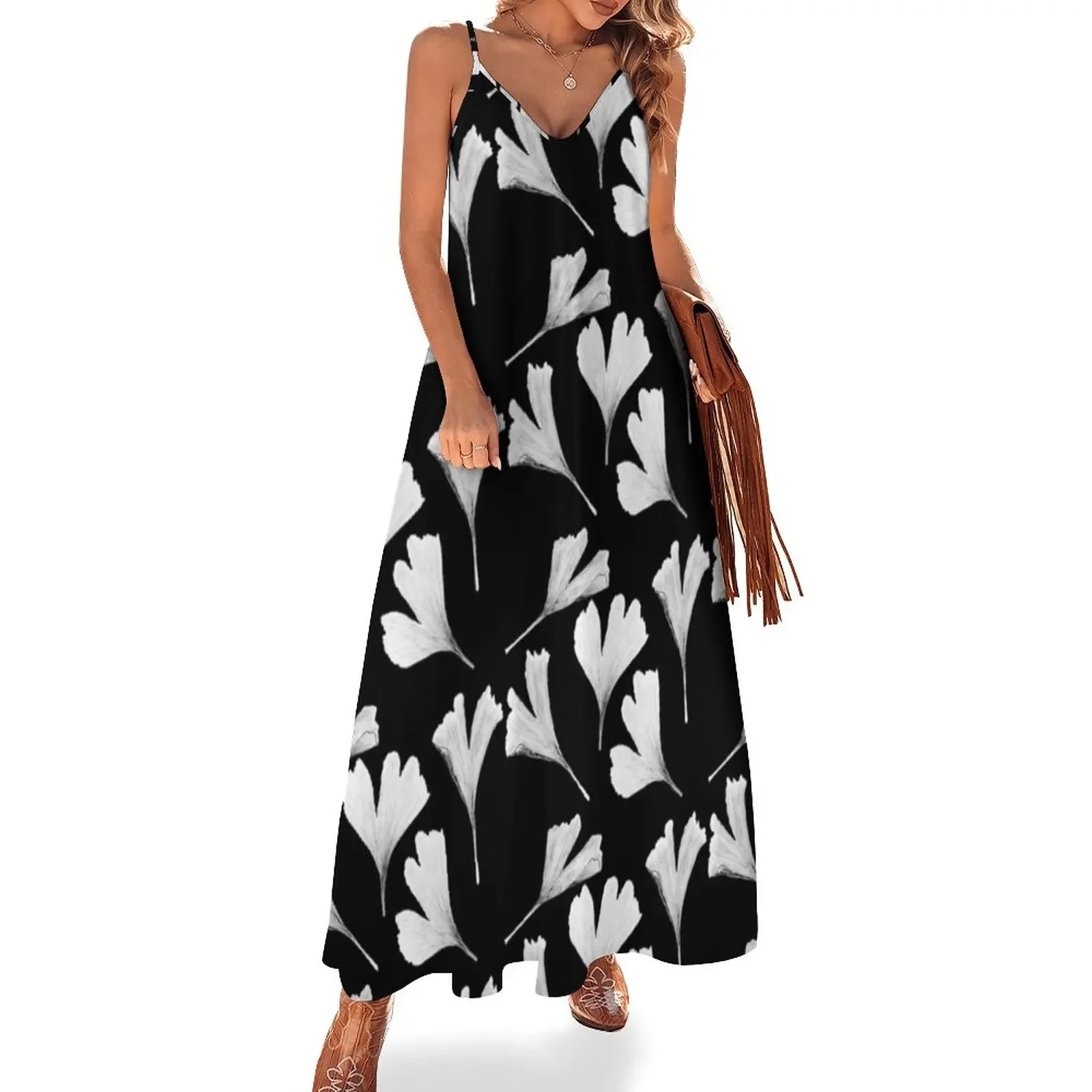

Ginkgo leaf compilation Sleeveless Dress Female dress dresses korean style Dress