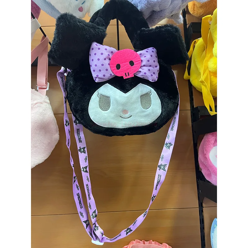 Bolso de felpa de Anime Sanrio, mochila Kawaii Cinnamoroll My Melody, Kuromi, Hello Kitty, Pompón, Purin, regalo de cumpleaños y Navidad, nuevo