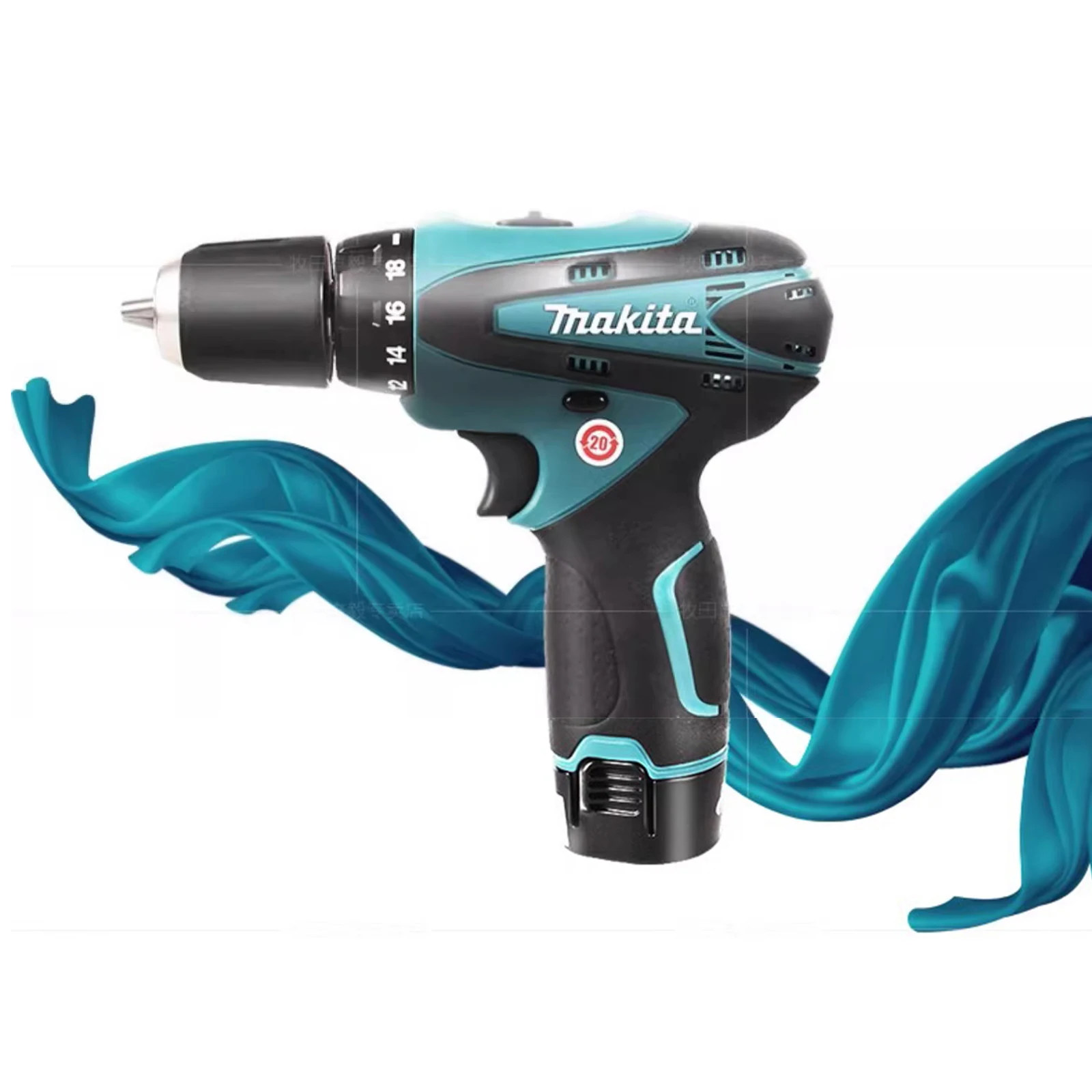 New Japan Makita Rechargeable Screwdriver 24/14N.m 18+1 Gear Torque Adjustment 115 W Dual Battery Strong Power Drill Screwdriver