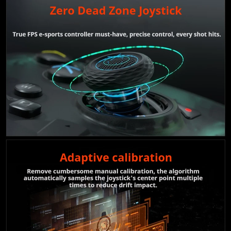 레인보우 2 PRO 게이밍 컨트롤러 무선 인체공학적 실크처럼 부드러운 터치 홀 리니어 트리거 RGB 충전 베이스 ALPS 조이스틱 POM