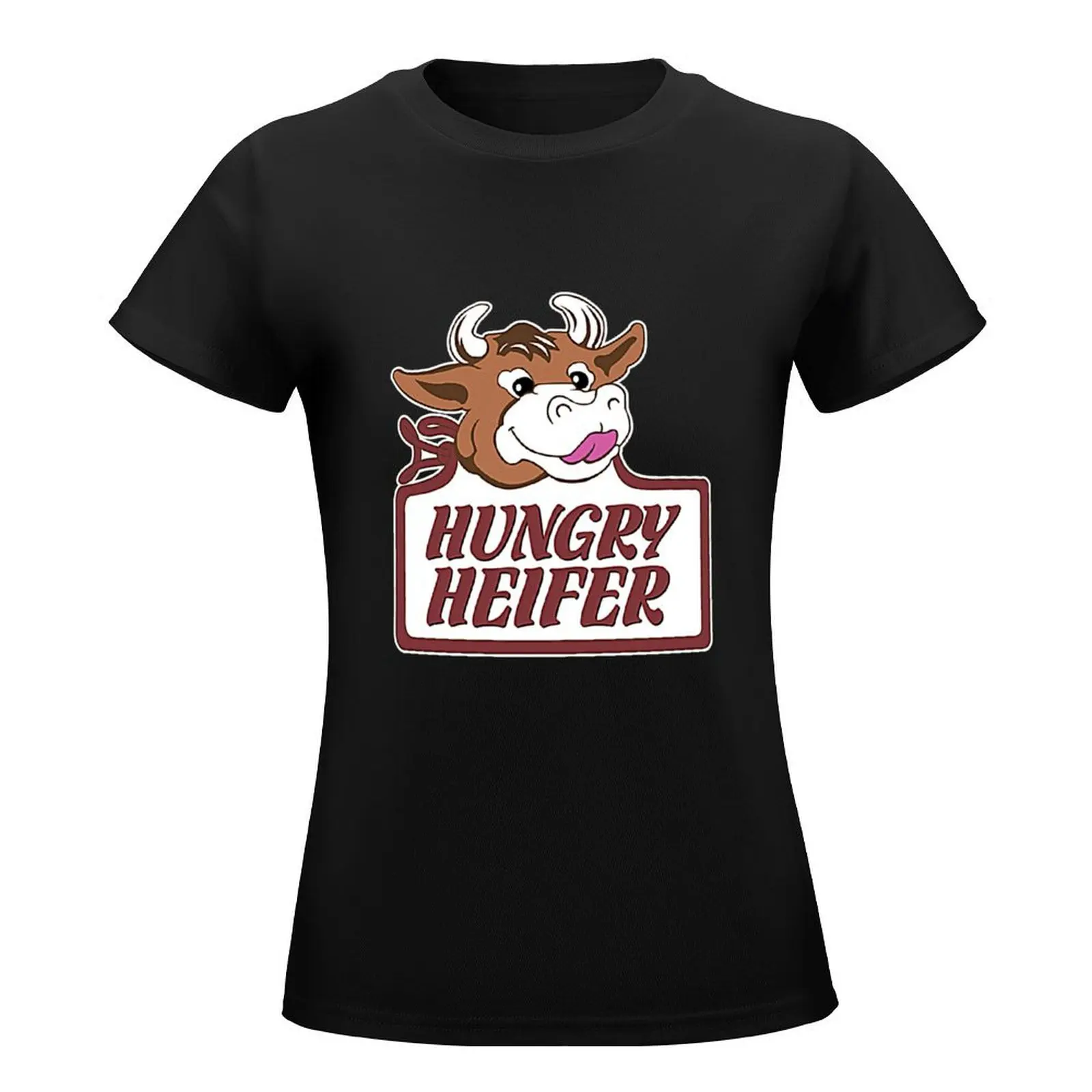 Hungry Heifer T-Shirt female anime clothes Female clothing summer clothes cat shirts for Women