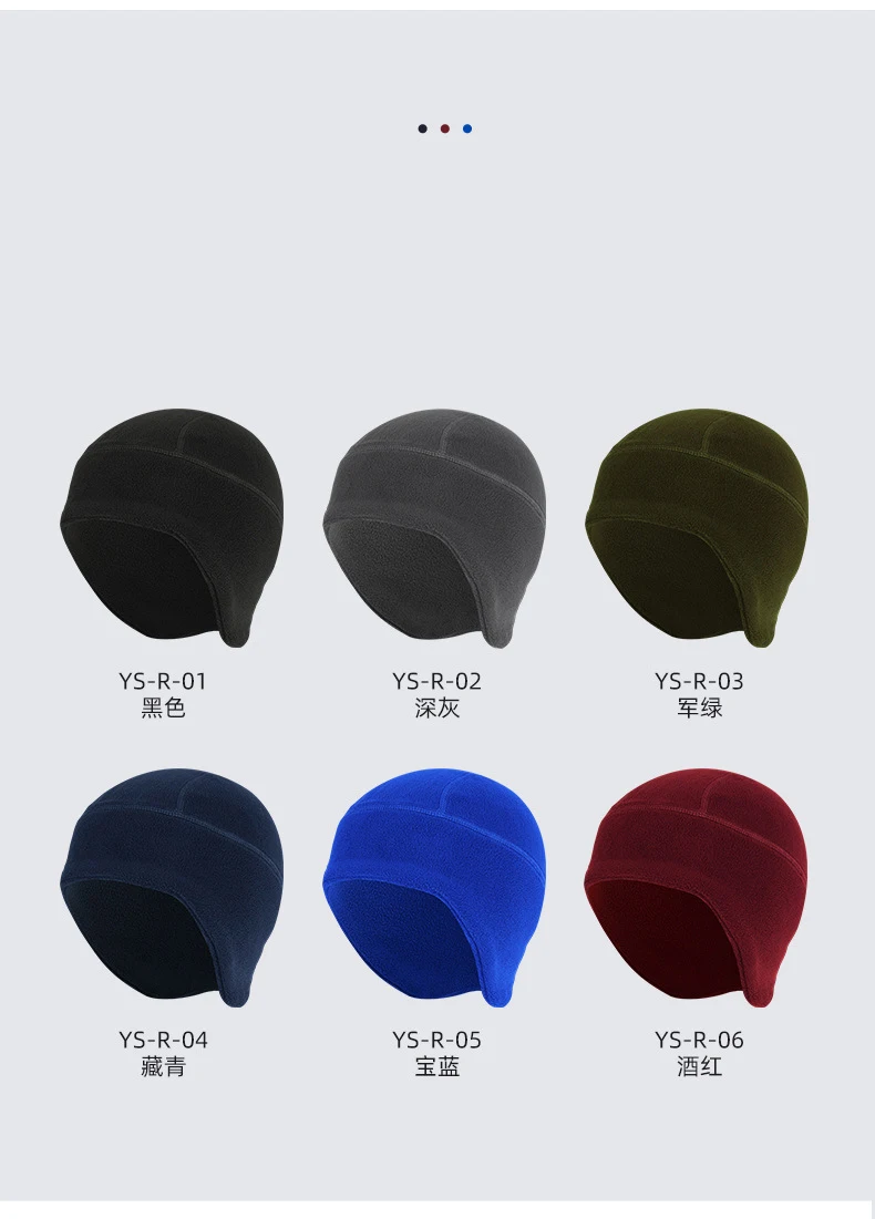 Radfahren Beanie Warme Kappe Winter Im Freien Männer Polar Fleece Ohr Abdeckung Frauen Winddicht Kalt-Proof Elastische Skifahren Run Weiche fahrt Hut – Detail 5