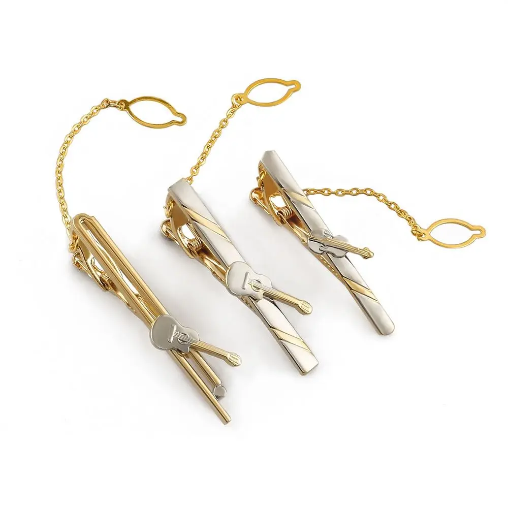 ربطة العنق بار المشبك أداة المشبك كليب مجوهرات الأزياء النحاس المعادن التعادل كليب الغيتار الكمان الرجال ربطة العنق مشبك