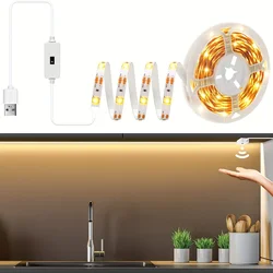 Smart LED Strip Light PIR Motion Sensor ON/OFF Dimmer Switch 1m/2m/3m/5m LED TV Backlight Home Wardrobe Lamp for Cabinet Kitchen