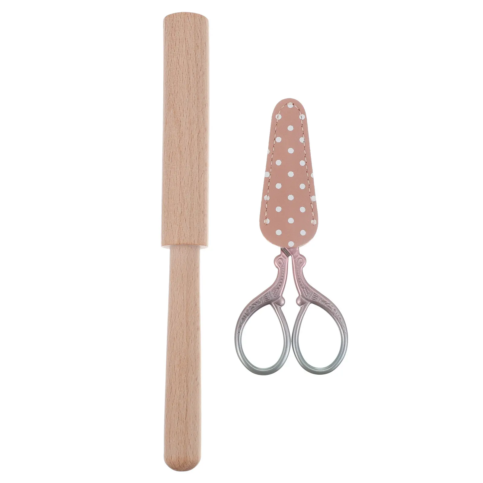 

1Set Reliable Yarn Winding and Cutting Rod Wood Latch Hook for Home Crafts Gifts Yarn Cutter Tools Wood Latch Hook