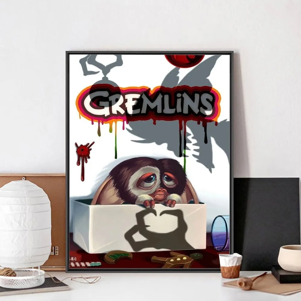 Gremlins Movie Poster No incorniciato Poster Kraft Club Bar Paper Vintage Poster Wall Art Painting Bedroom Study Stickers