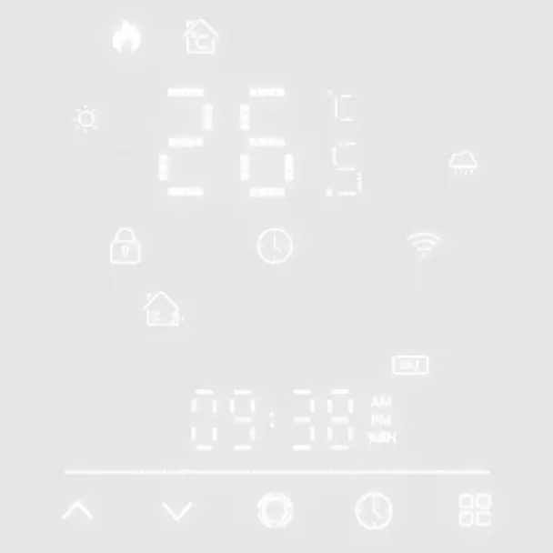 

Умный термостат WIFI для электрического подогрева пола, совместимый с системой Tuya с метеостанцией и сенсорным экраном