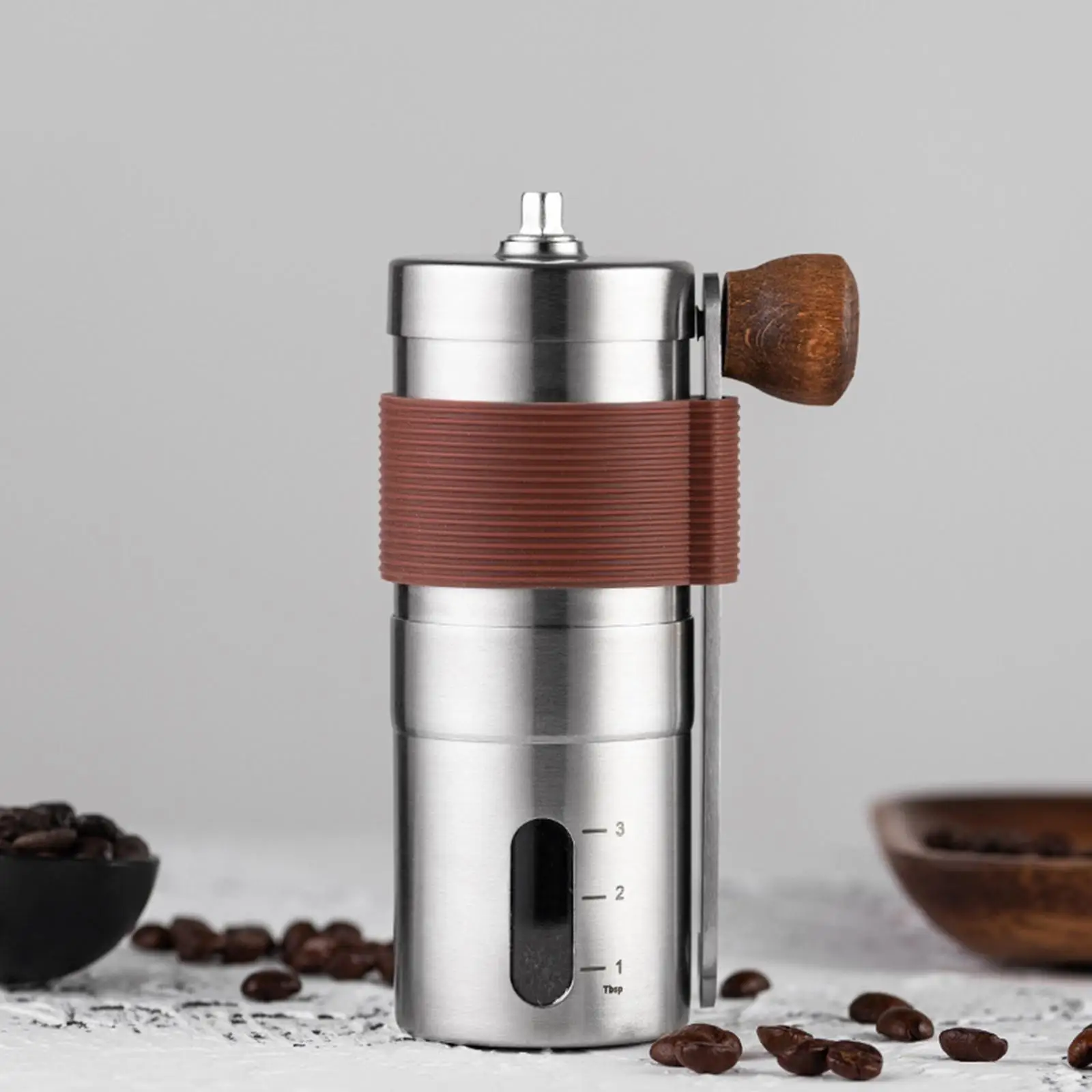 Stainless Steel Manual Coffee Grinder Handheld Coffee Bean Mill for Precision Brewing, 30g Capacity