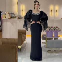 Customized Jersey Sequined Graduation Sheath Off-the-shoulder Bespoke Occasion Gown Long Dresses