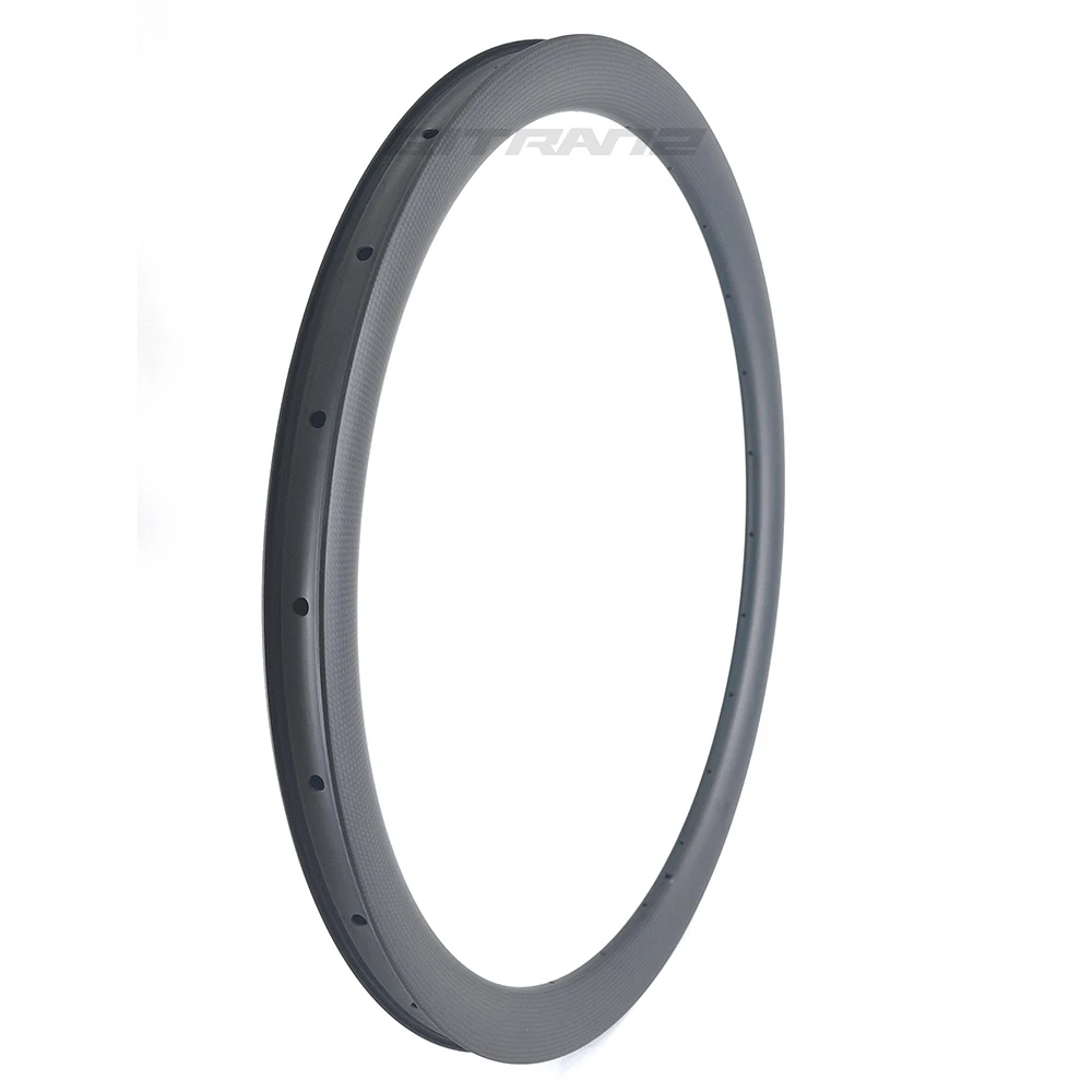 Roue de vélo de route 700C 38mm 32mm de largeur, disque asymétrique, jante en carbone gravier 32/35/39/40/45/50/55/60mm, crochet Tubeless sans crochet